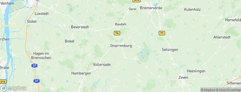 Gnarrenburg, Germany Map