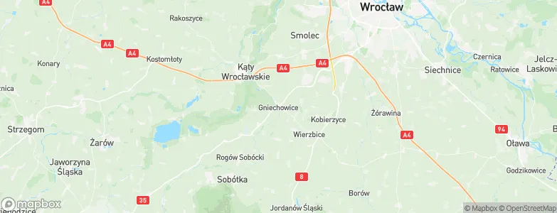 Gniechowice, Poland Map