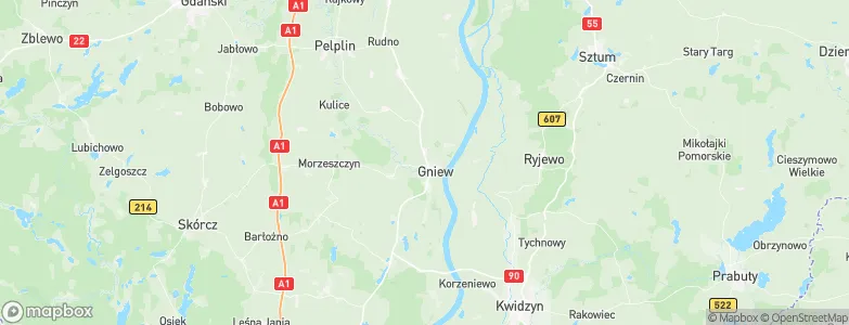 Gniew, Poland Map