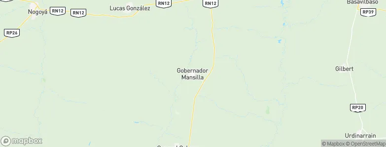 Gobernador Mansilla, Argentina Map