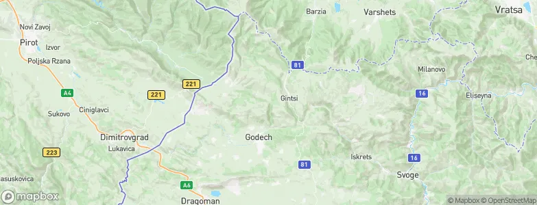 Godech, Bulgaria Map