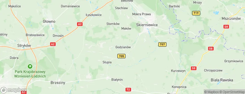 Godzianów, Poland Map