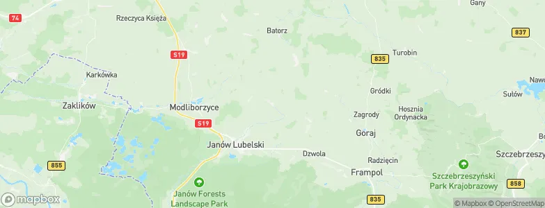 Godziszów Pierwszy, Poland Map