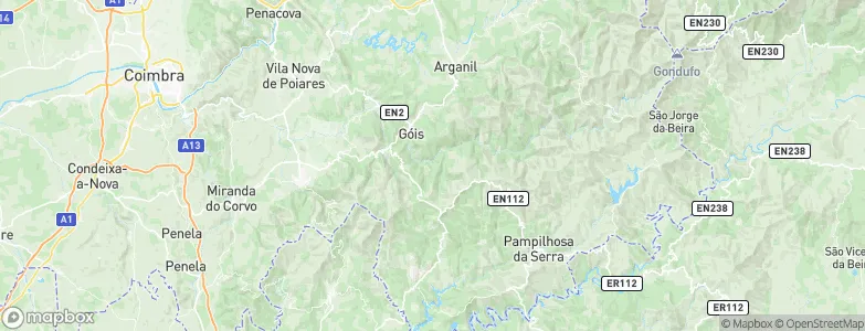 Góis Municipality, Portugal Map