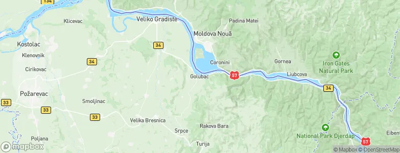 Golubac, Serbia Map