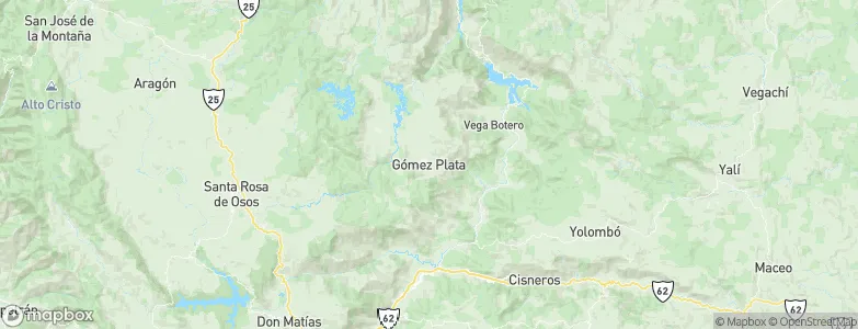 Gómez Plata, Colombia Map