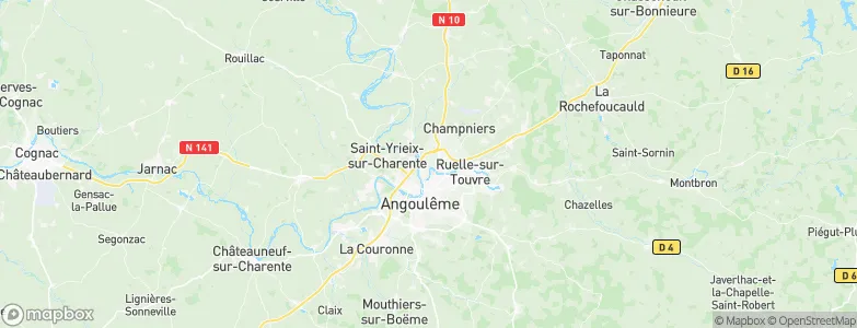 Gond-Pontouvre, France Map