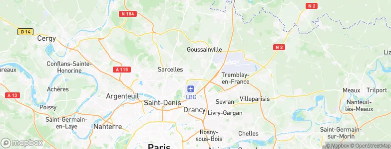 Gonesse, France Map