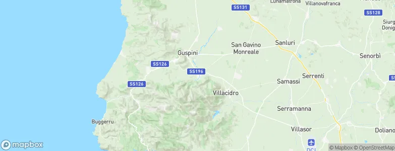 Gonnosfanadiga, Italy Map