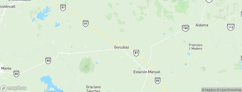González, Mexico Map