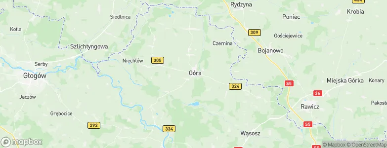 Góra, Poland Map