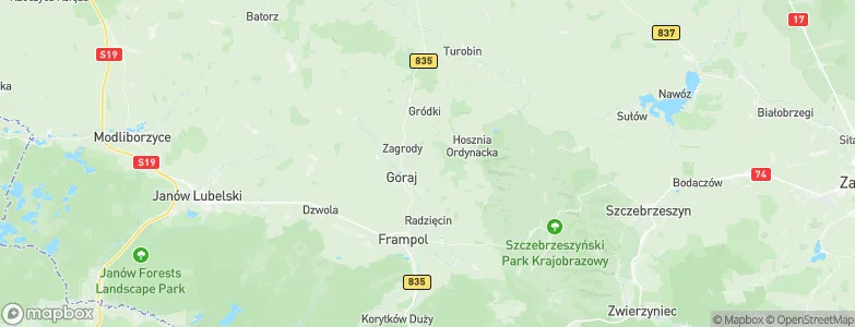 Goraj, Poland Map