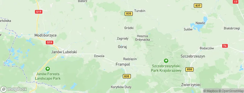 Goraj, Poland Map