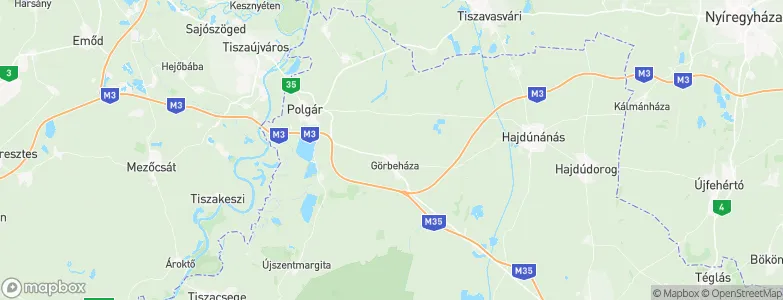 Görbeháza, Hungary Map