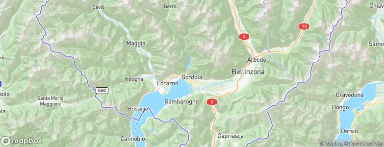 Gordola, Switzerland Map
