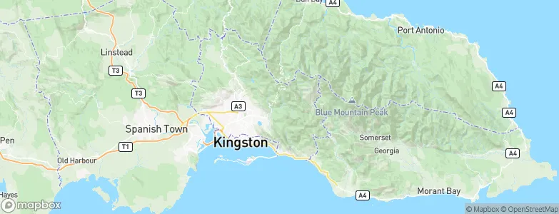 Gordon Town, Jamaica Map