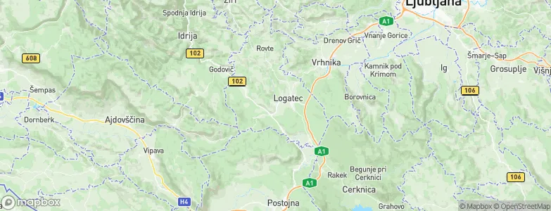 Gorenji Logatec, Slovenia Map