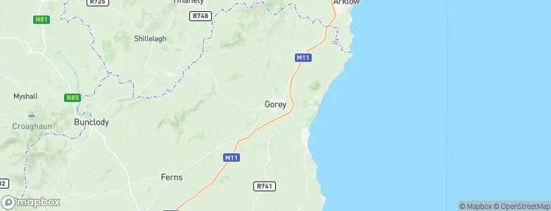 Gorey, Ireland Map