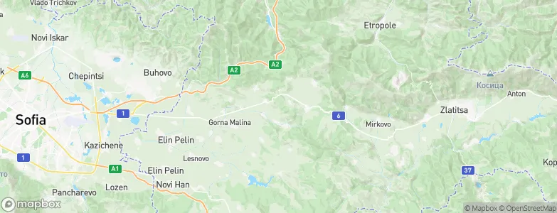 Gorna Malina, Bulgaria Map
