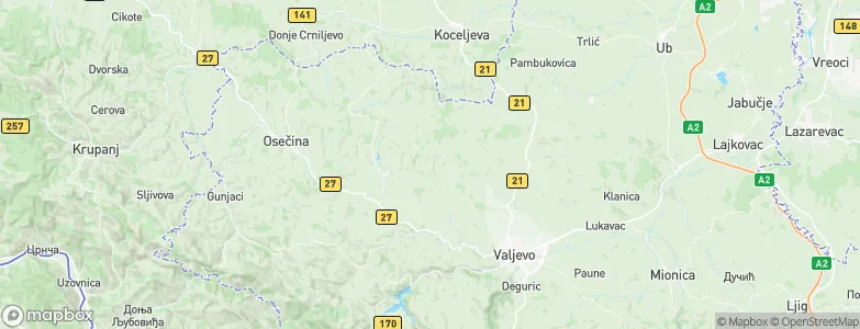 Gornja Bukovica, Serbia Map