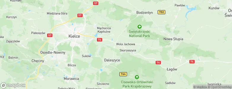 Górno, Poland Map