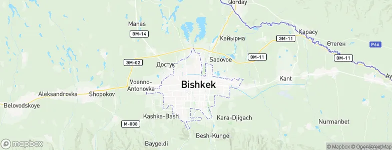 Gorod Bishkek, Kyrgyzstan Map