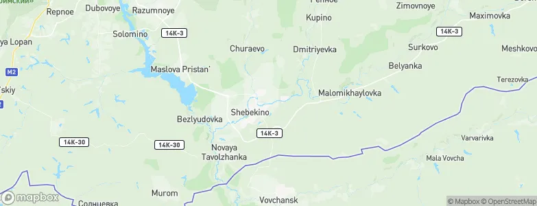 Gorod Shebekino, Russia Map