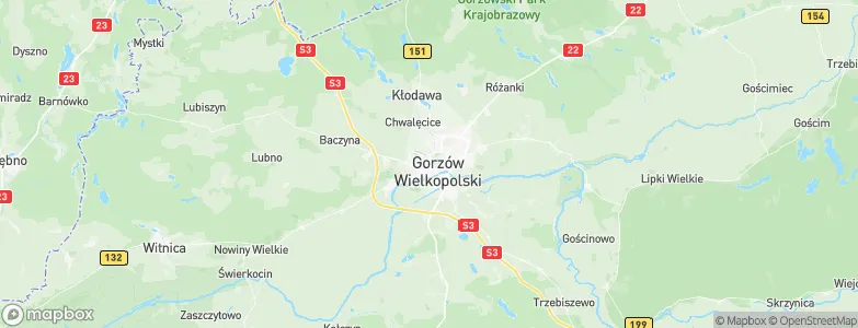 Gorzów Wielkopolski, Poland Map