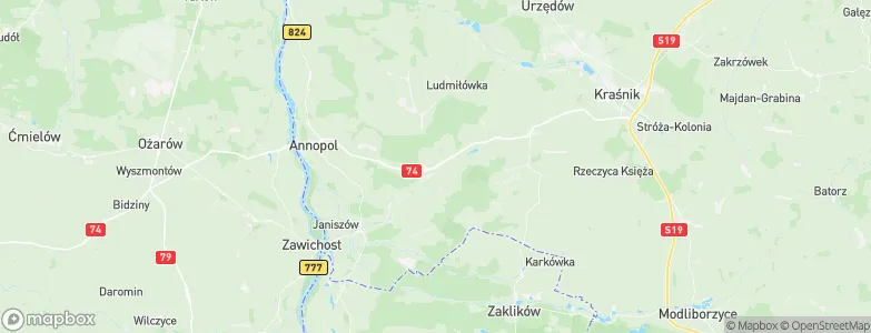 Gościeradów, Poland Map