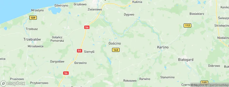 Gościno, Poland Map