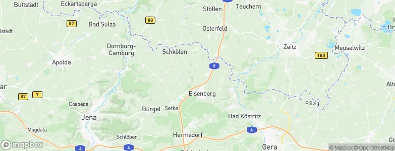 Gösen, Germany Map