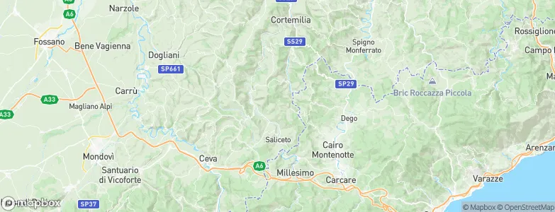 Gottasecca, Italy Map