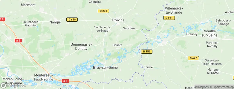 Gouaix, France Map