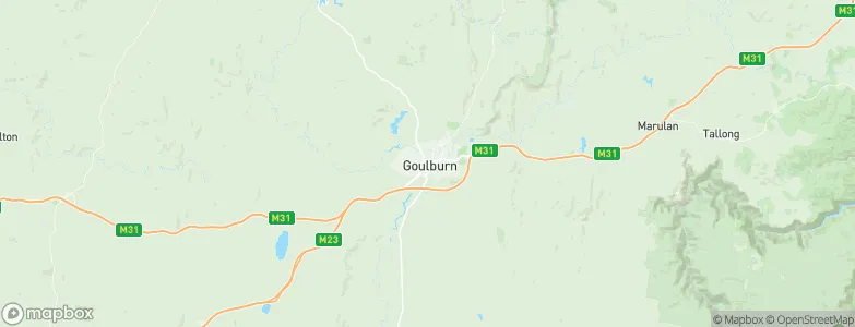 Goulburn, Australia Map