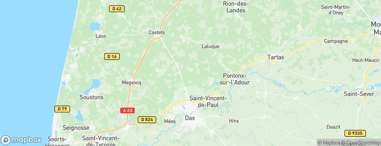 Gourbera, France Map