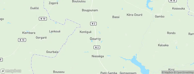Gourcy, Burkina Faso Map