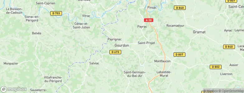 Gourdon, France Map
