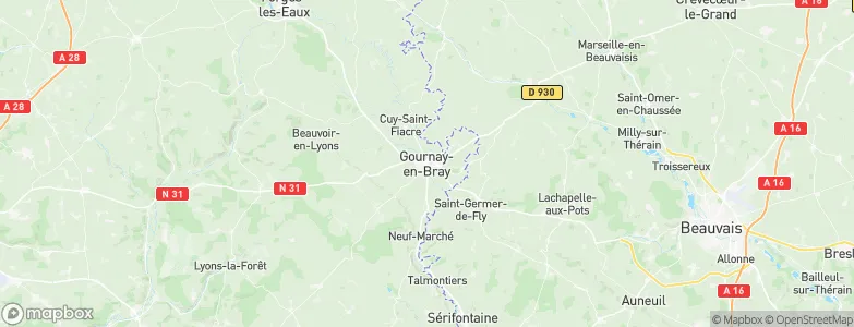 Gournay-en-Bray, France Map
