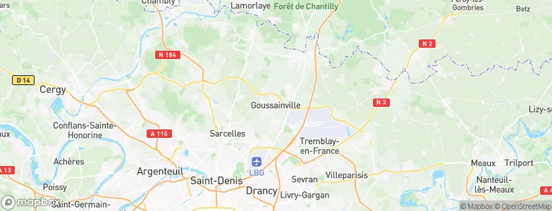 Goussainville, France Map