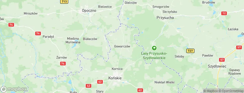 Gowarczów, Poland Map