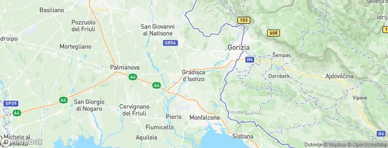 Gradisca d'Isonzo, Italy Map