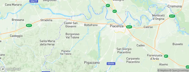 Gragnano Trebbiense, Italy Map