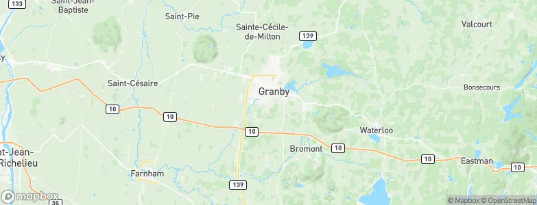 Granby, Canada Map