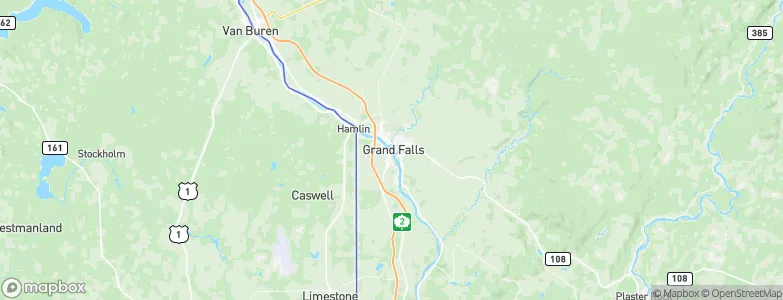 Grand Falls, Canada Map