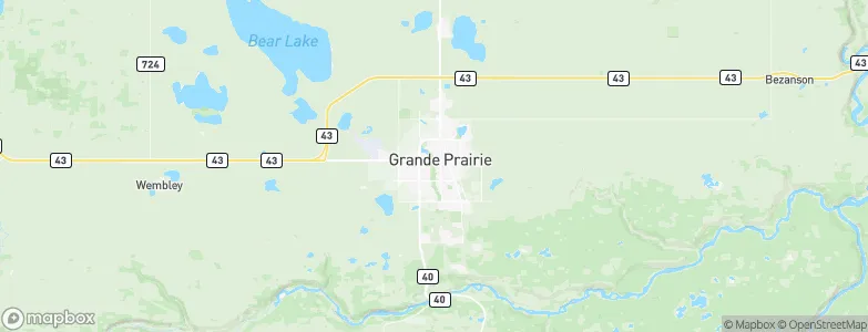 Grande Prairie, Canada Map