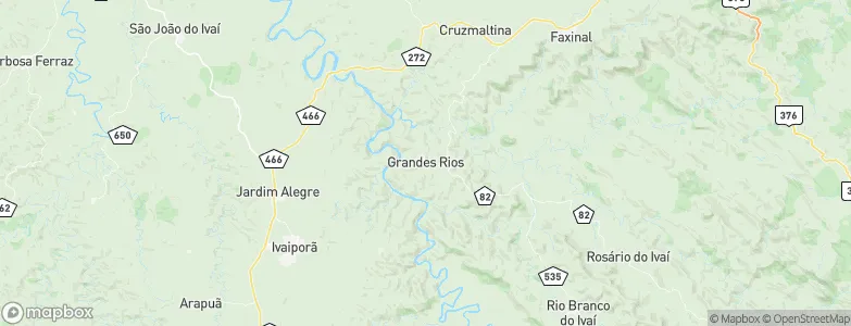 Grandes Rios, Brazil Map