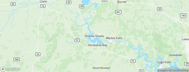 Granite Shoals, United States Map