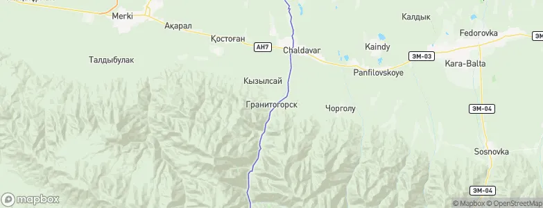 Granitogorsk, Kazakhstan Map