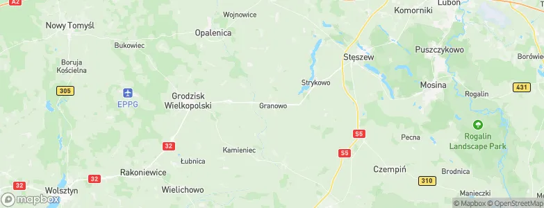 Granowo, Poland Map