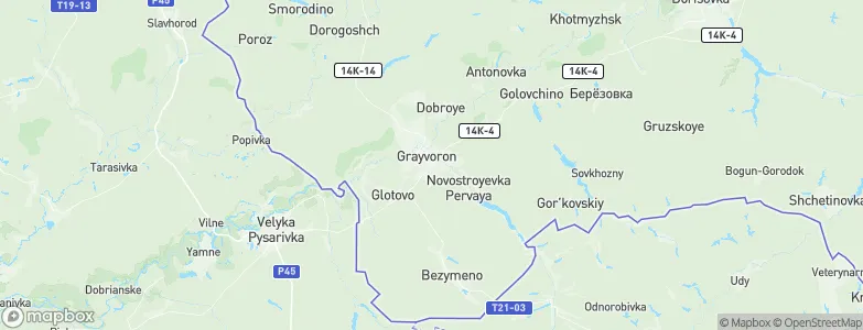 Grayvoron, Russia Map